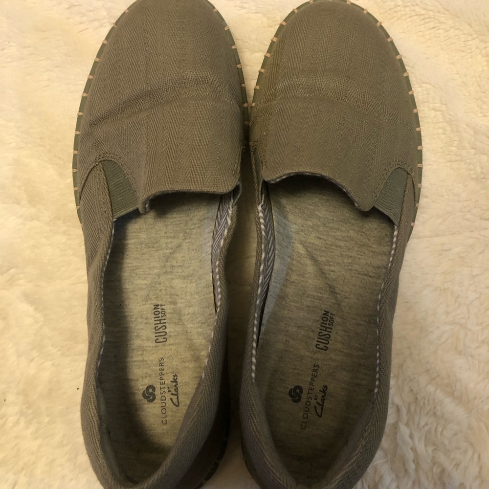 Cloudsteppers by Clarks Women’s Slip-On Loafers - Olive Green